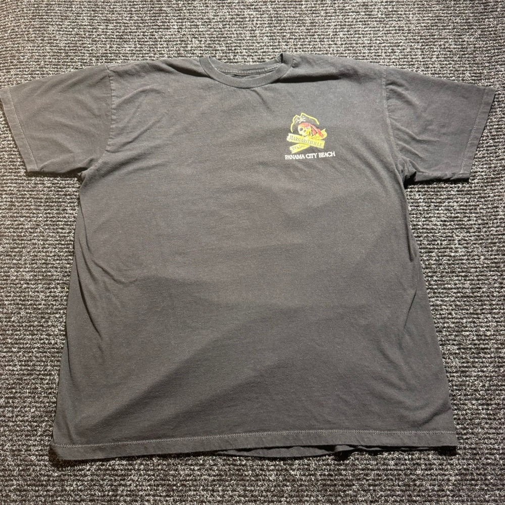 Margaritaville Panama City Beach Pirate Parrot Graphic‎ T-Shirt Mens XL Black